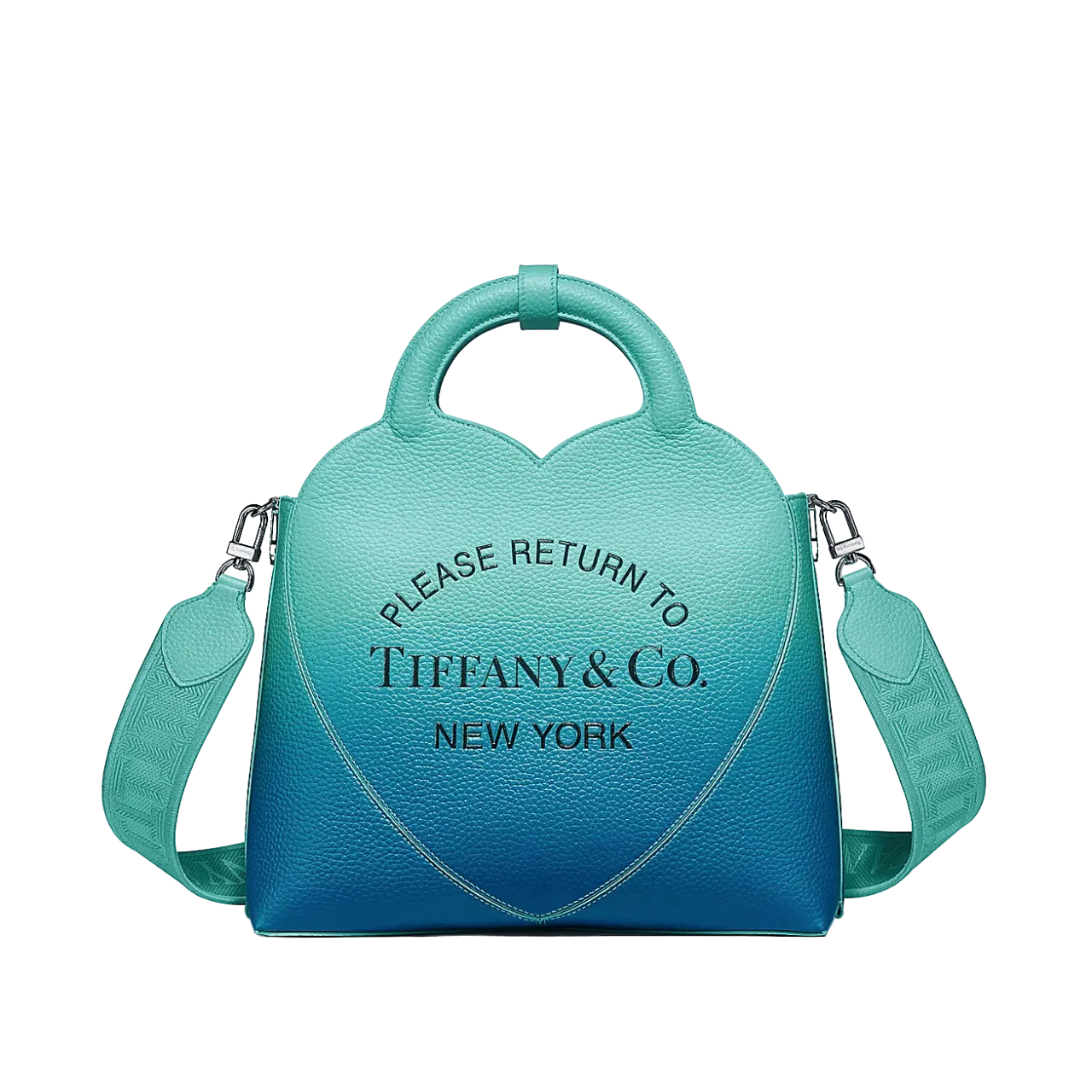 Small Tote Bag in Infinity Blue Leather in Infinity Blue Leather